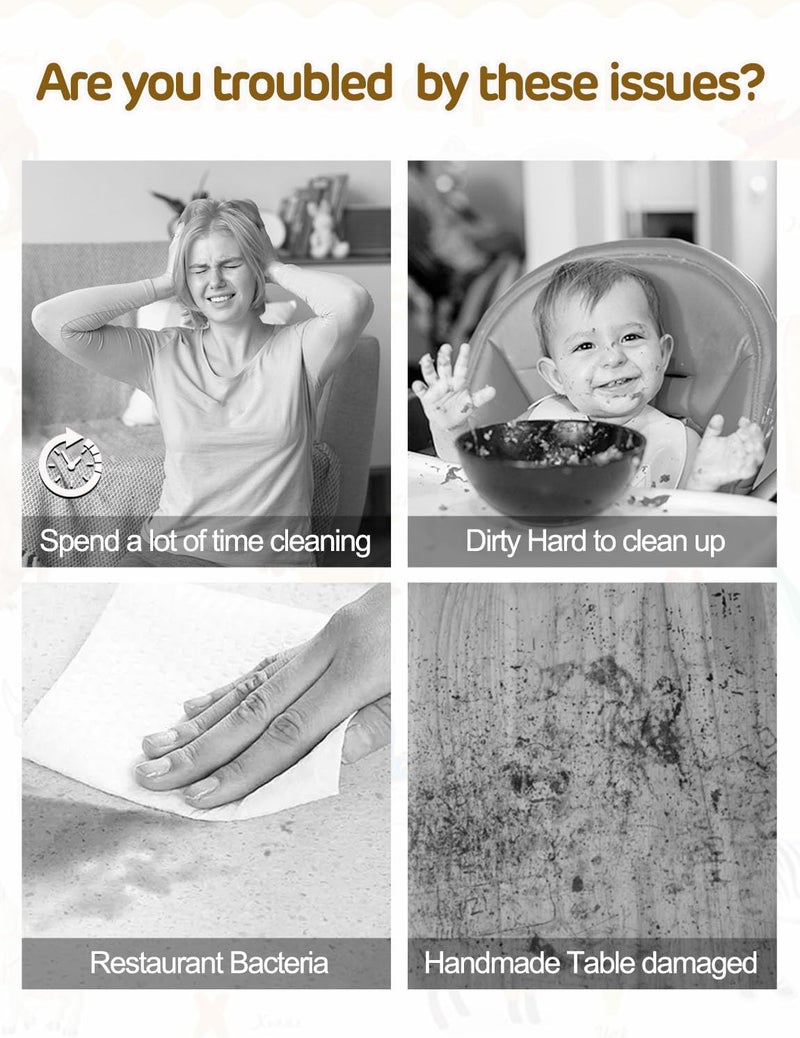 KAshack 45 Pack Sticky Disposable Placemats for Baby & Toddlers,Toddler Placemat 12"x18" Kids Table Mat for Party, Picnic Table, Restaurants Dining Table Travel Essentials for Toddlers with 5 Designs - Image 5